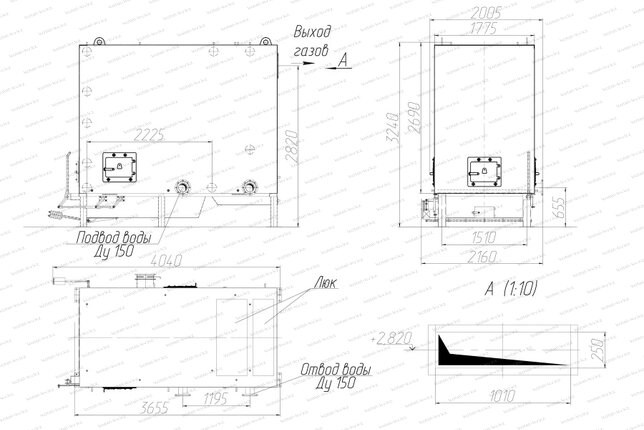 Котел КВм 2.5 с РПК чертеж