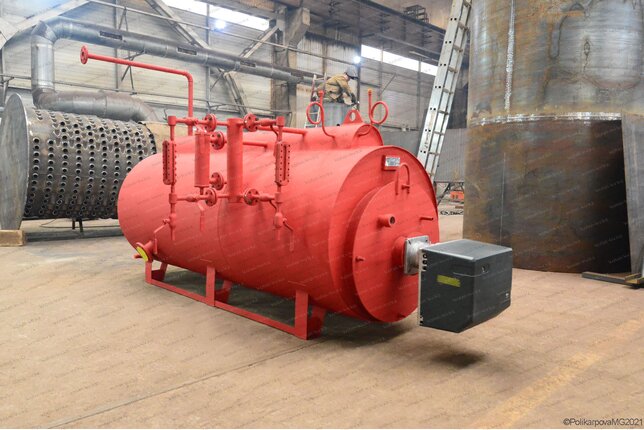 Котел промышленный паровой на газу 300 кг с температурой 115 С